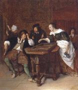 Jan Steen The Tric-trac players Germany oil painting reproduction